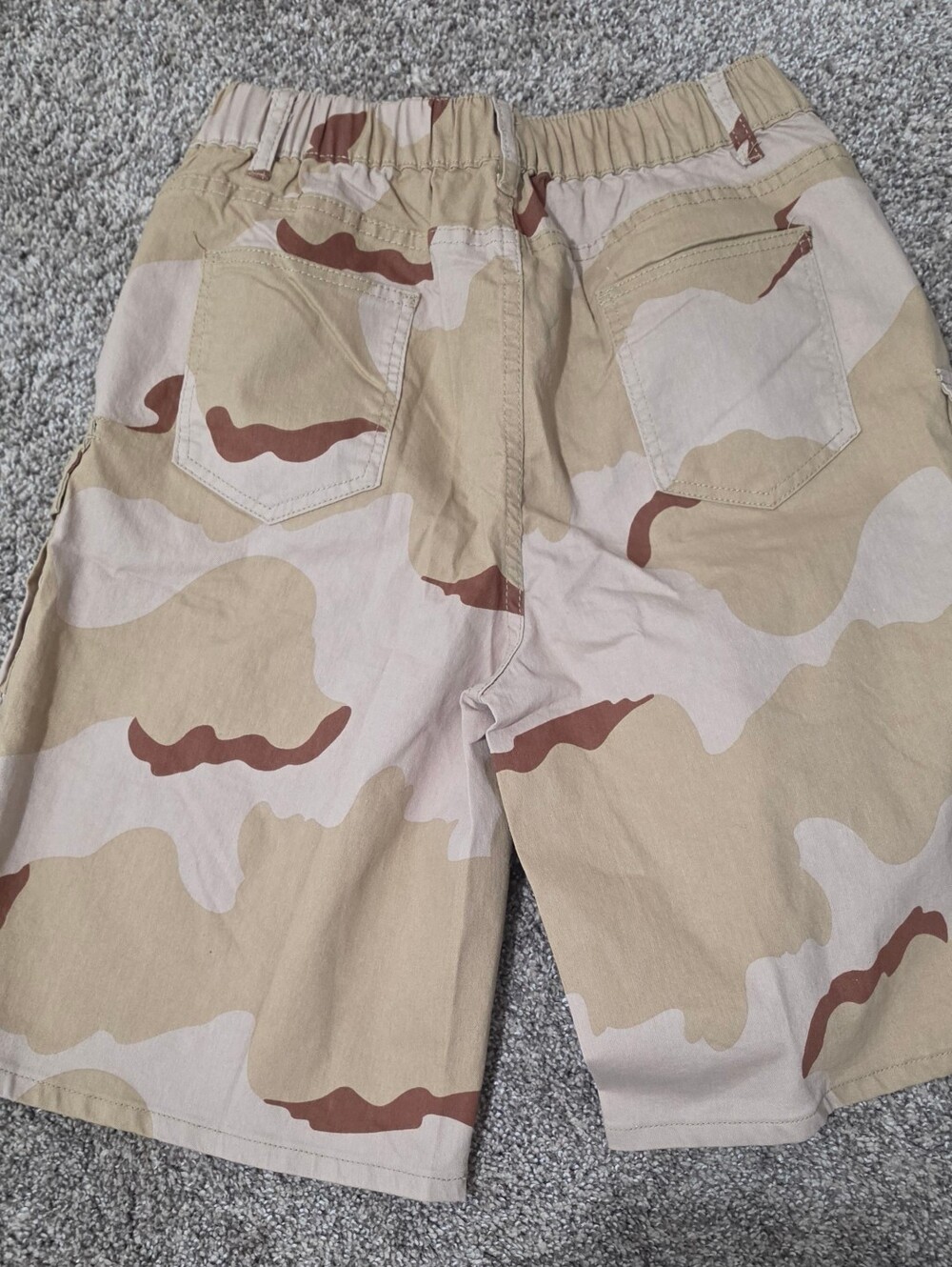 Women's Camo Cargo Shorts - Green Camo And Beige Camo - 2 Pair - Picture 3 of 5